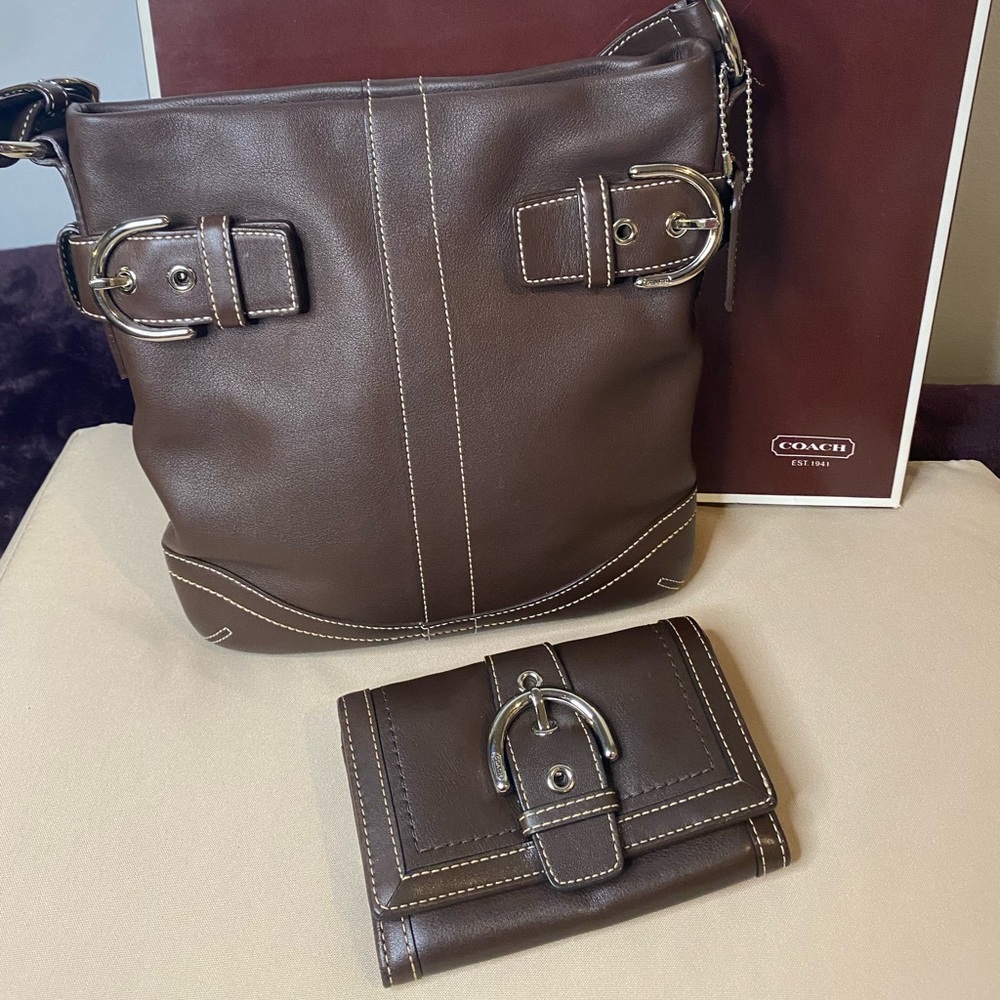 Coach matching Bag and Wallet set